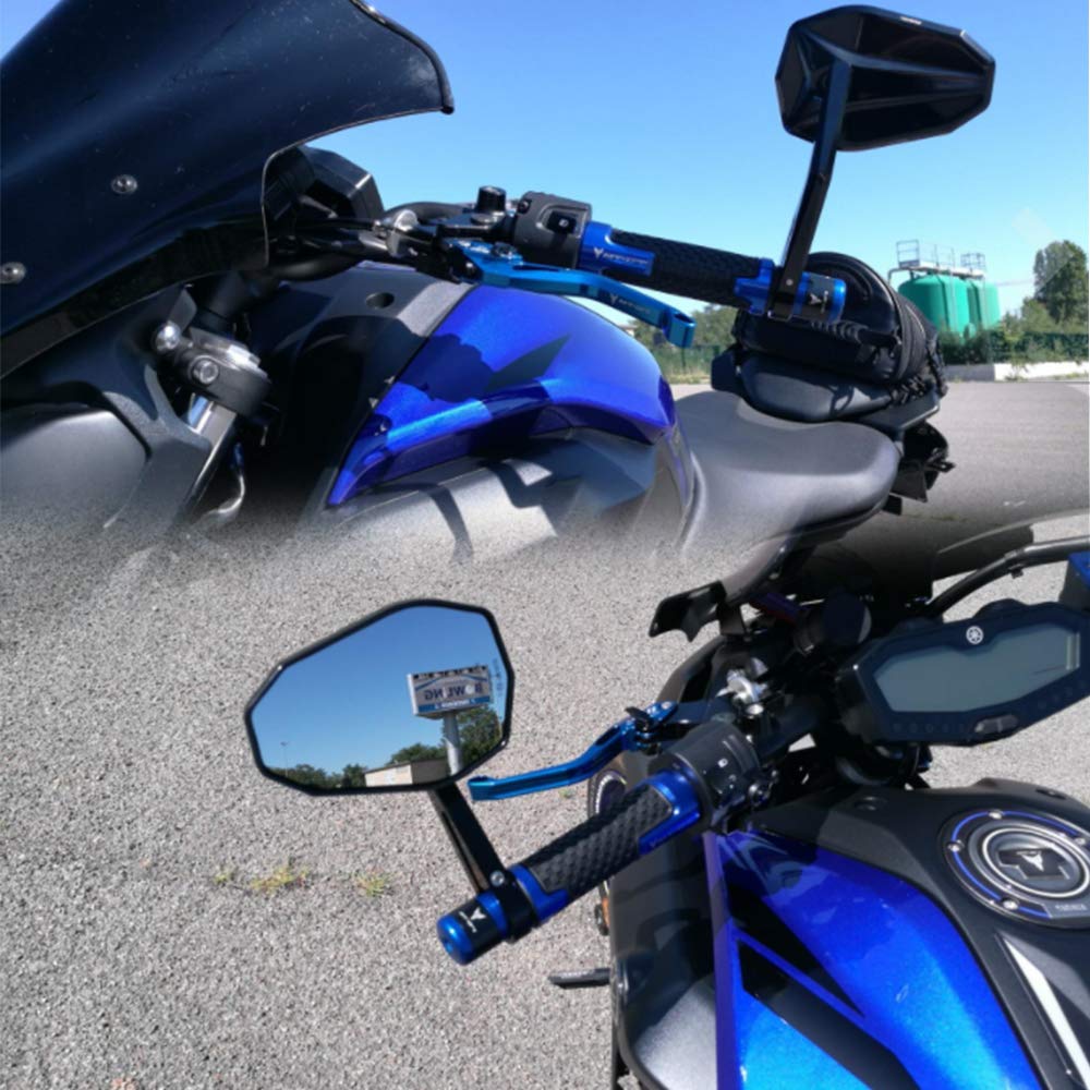 2pcs Moto Embout De Guidon Pour MT-01 MT01 MT03 MT-03 MT07 MT-07 MT09 MT-09 MT10 MT-10 SP MT125 MT-125-Noir