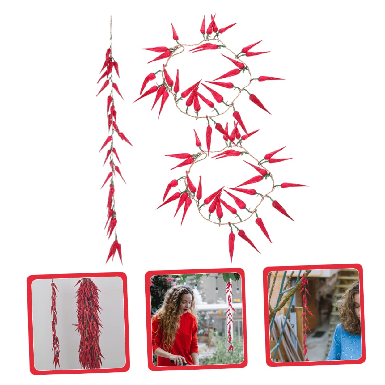 ABOOFAN 15pezzi Peperoncini Artificiali Decorazione Per e Simulazione Mano Per Fotografici