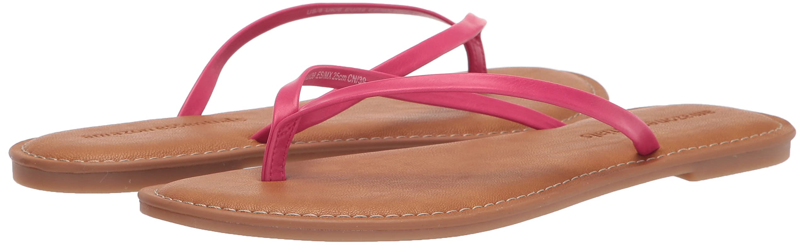 Amazon Essentials Women's Thong Sandal: 7.5 Bright Pink