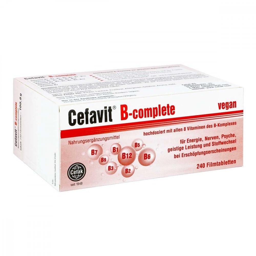 Cefavit B-complete Filmtabletten für Energie, Nerven, Psyche, geistige Leistung und Stoffwechsel, 240 St. Tabletten