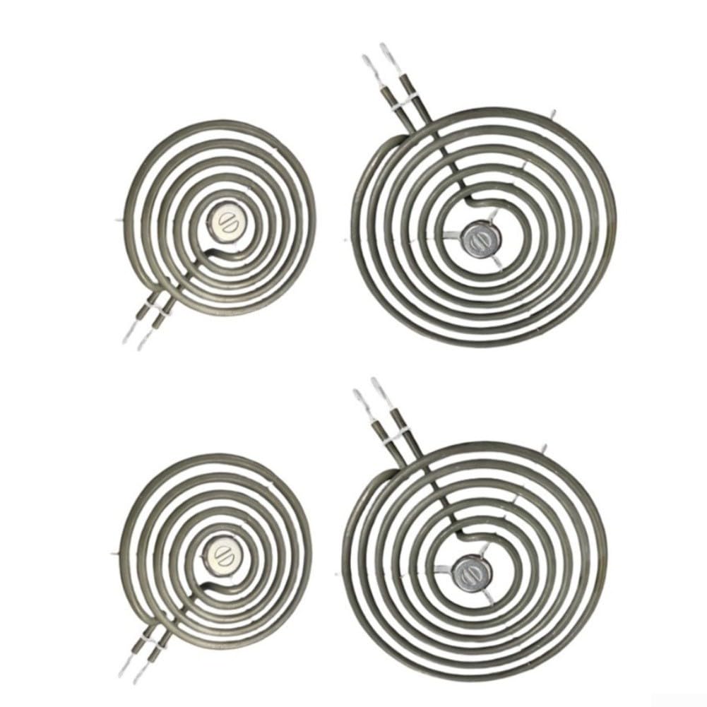 Kit 4 Resistencias Cocina 6 y 8 Pulgadas para acero Kit 4 Resistencias