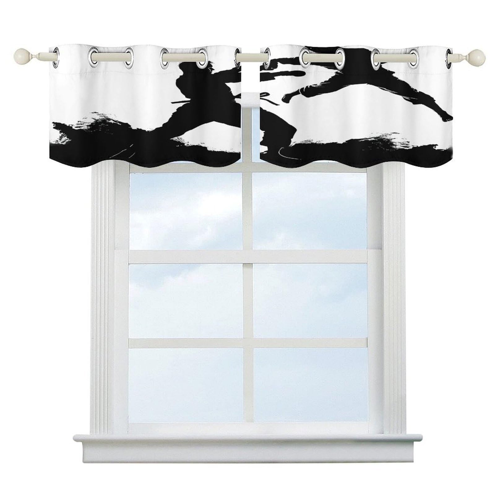 Fekiloot Style Kickboxing Short Curtains Valance Curtain