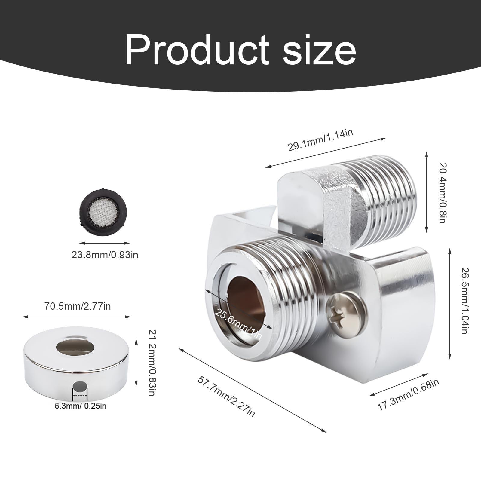 Angolo Vite Eccentrico Per Rubinetto - Ottone Argentato Regolabile Per Doccia E Cucina - Foto 9