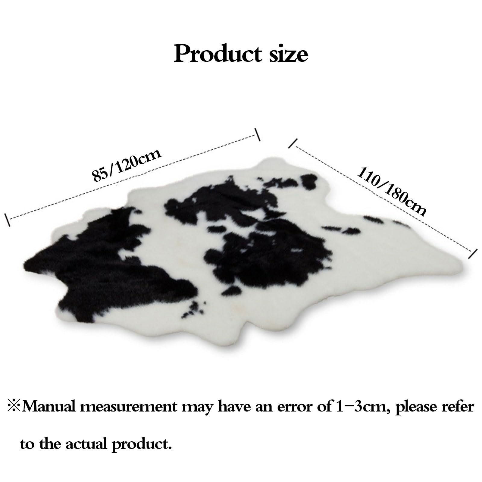 Tapis en Cuir De Vache SynthéTique,Tapis en Peau d'animal,Tapis à Imprimé ZèBre,Excellente Finition,à La Mode Et RéSistant à l'usure,Support AntidéRapant,Convient pour Le Salon
