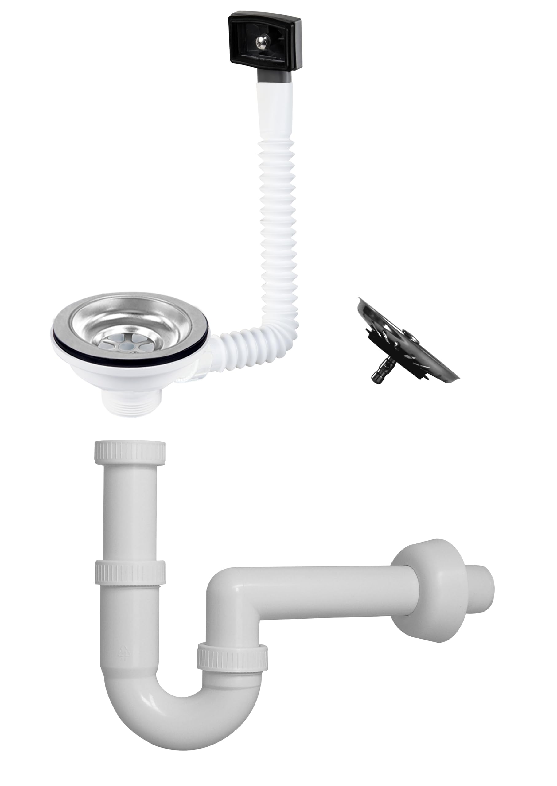 Negrari Lavabo de pared 2051FGAM de polipropileno gris con piletón de metal, resistente a los agentes atmosféricos, incluye kit de fijación y kit de desagüe, para exterior 58 x 38 x 21 cm