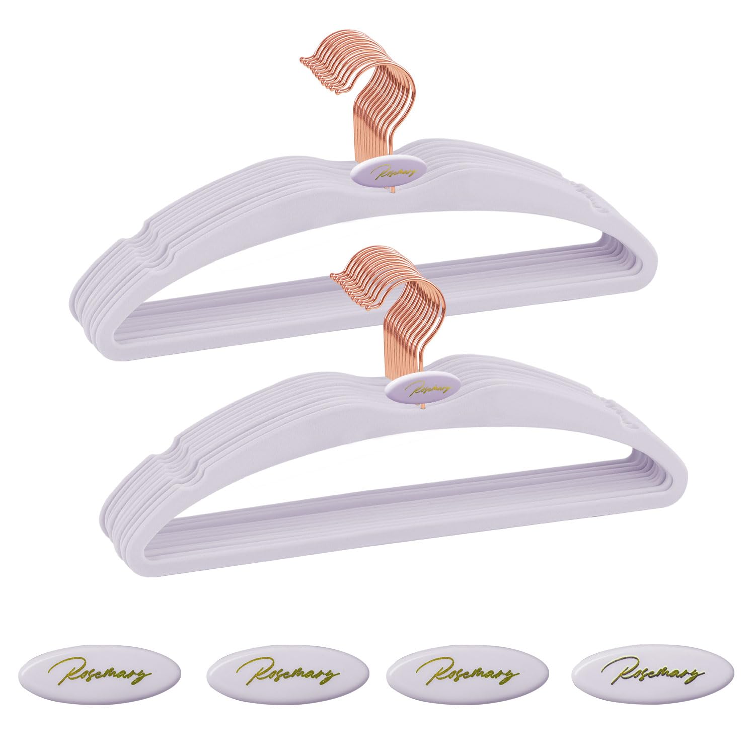ManGotree Velvet Coat Hangers with Empty Aromatherapy Boxes, Non-Slip Short Neck Hangers