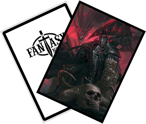 Miniatura 3 de Fantasy North - Er'Gon Skol - Dragon Knight (Kaverax) - 100 fundas para cartas coleccionables TCG mate lisas - Se adapta a Magic MTG Commander