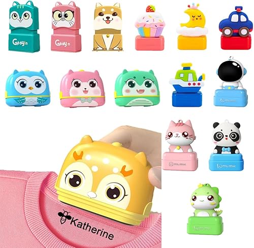 Sello de nombre personalizado para niños y niños, etiqueta de ropa autoentintada, sello de nombre personalizado para ropa de niños, sello de ropa