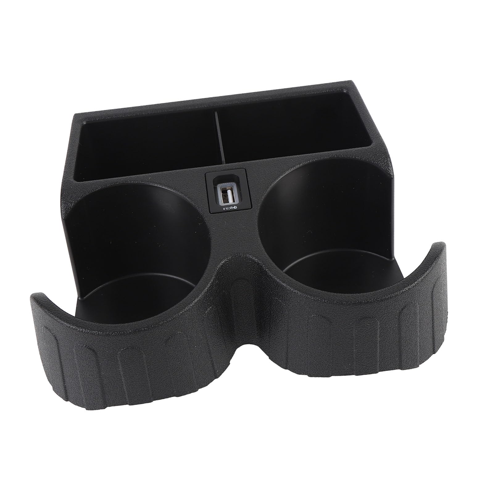 RiToEasysports Portavasos para Consola Central Consola de Plástico Portavasos Doble con Puerto USB Fácil Instalación Diseño Resistente Al Calor para Conductores Que Organizan Dos Bebidas y Artículos