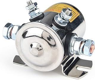 Max 300A Continuous Duty Solenoid Relay Nickel-Plating for Golf Carts,Winch, Marine in Rush 12VDC