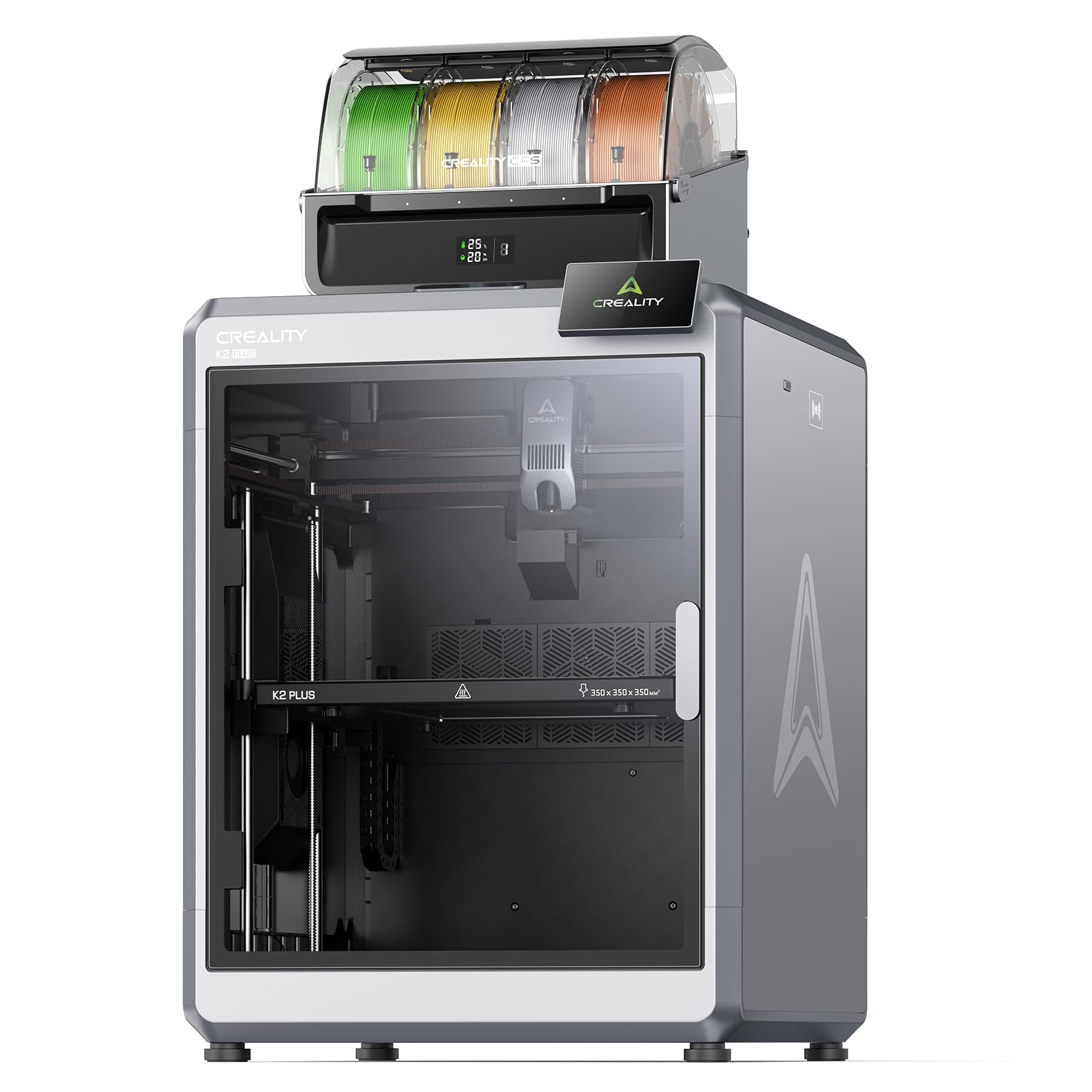 FTVOGUE K2 Plus Combo 3D-Drucker, 16-Farben Multi-Filament Druck, 350mm Bauraum, FOC Schritt-Servo Motoren, 600mm/s Geschwindigkeit, Dual KI Kameras, Auto Kalibrierung for Große Modelle (EU)