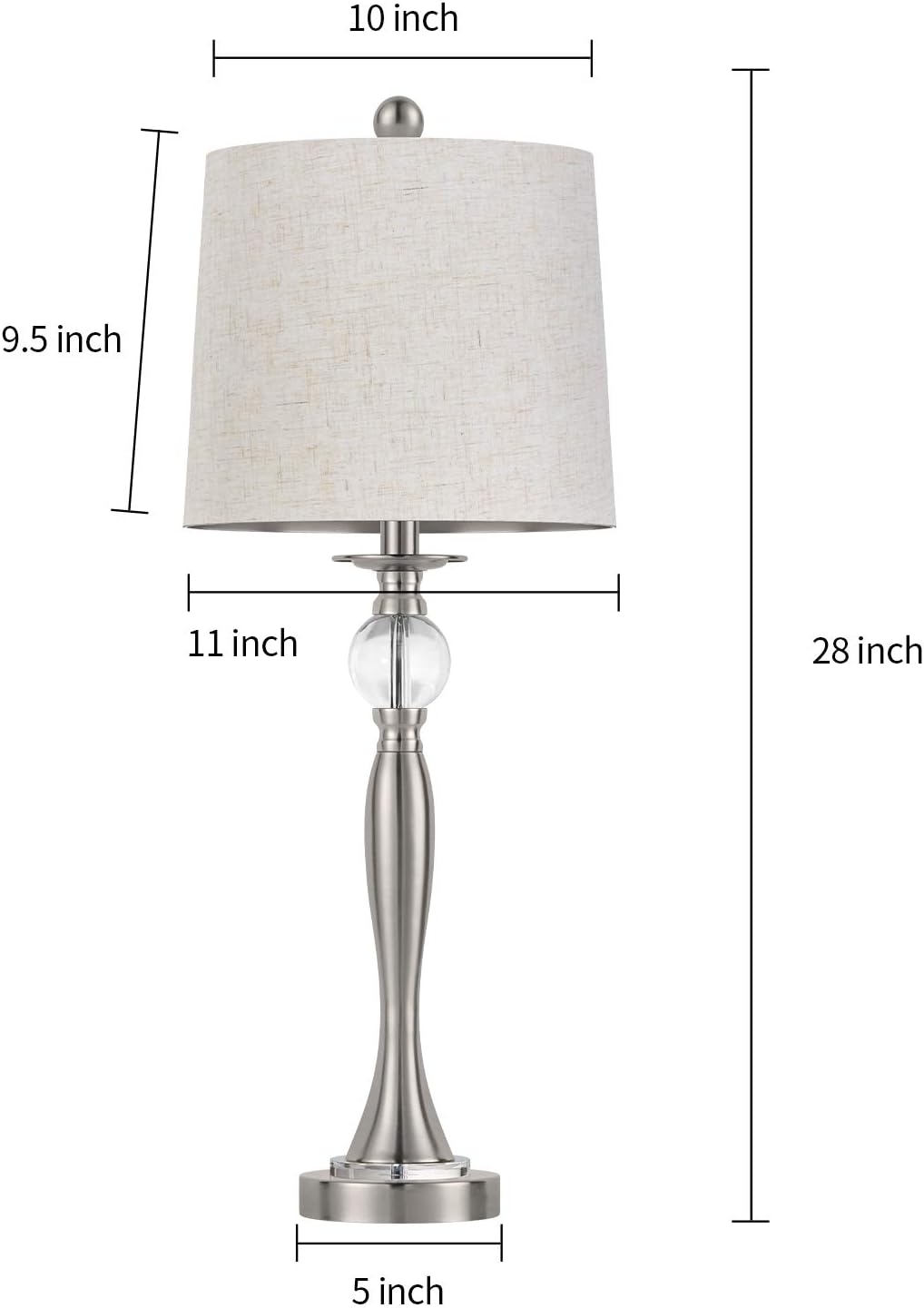 50% оƒƒ Dіѕсоunt BOBOMOMO USB Metal Crystal Table Lamp 28'' Set of 2 Modern Living Room Bedroom Nightstand Desk Lamp(Silver) Flаѕh Dеаlѕ - 60% оƒƒ BOBOMOMO USB Metal Crystal Table Lamp 28'' Set of 2 Modern Living Room Bedroom Nightstand Desk Lamp(Silver)