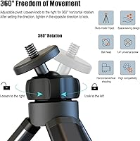 Vista 3 de Mini trípode extensible para cámara, portátil, mango para selfie, trípode para cámara web de escritorio con cámara réflex digital, soporte