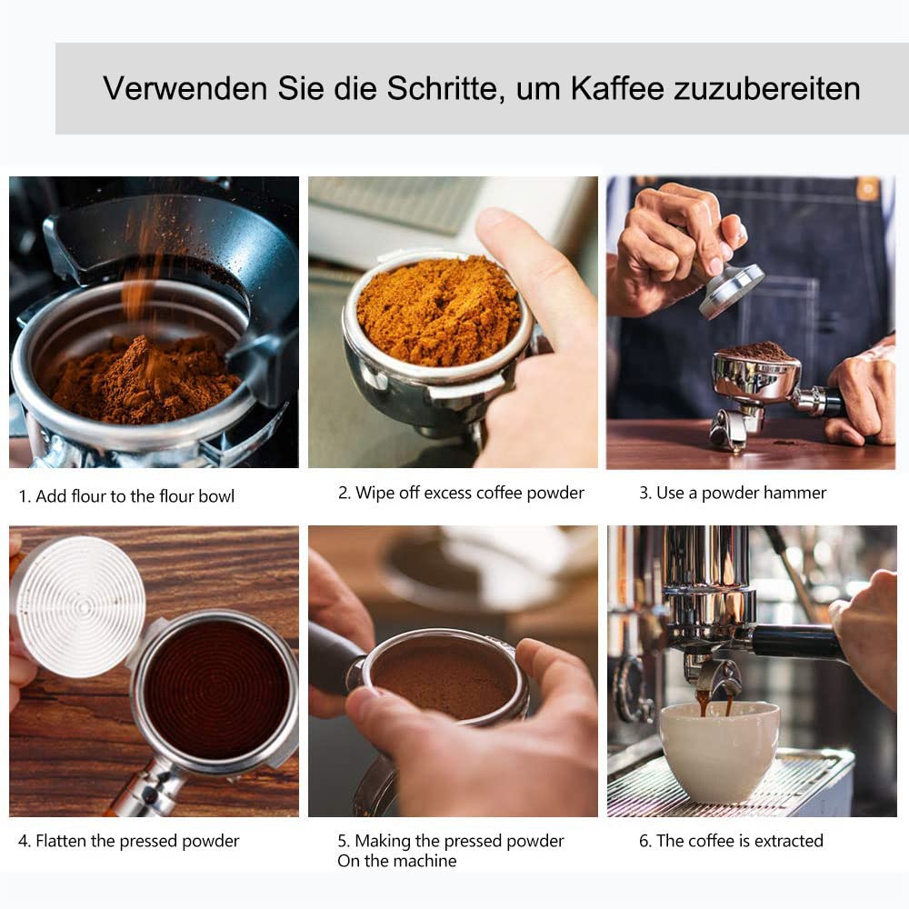 Kaffeestampfer Aus Edelstahl Mit Ergonomischem Griff - Für Perfekten Espresso, 41mm Durchmesser