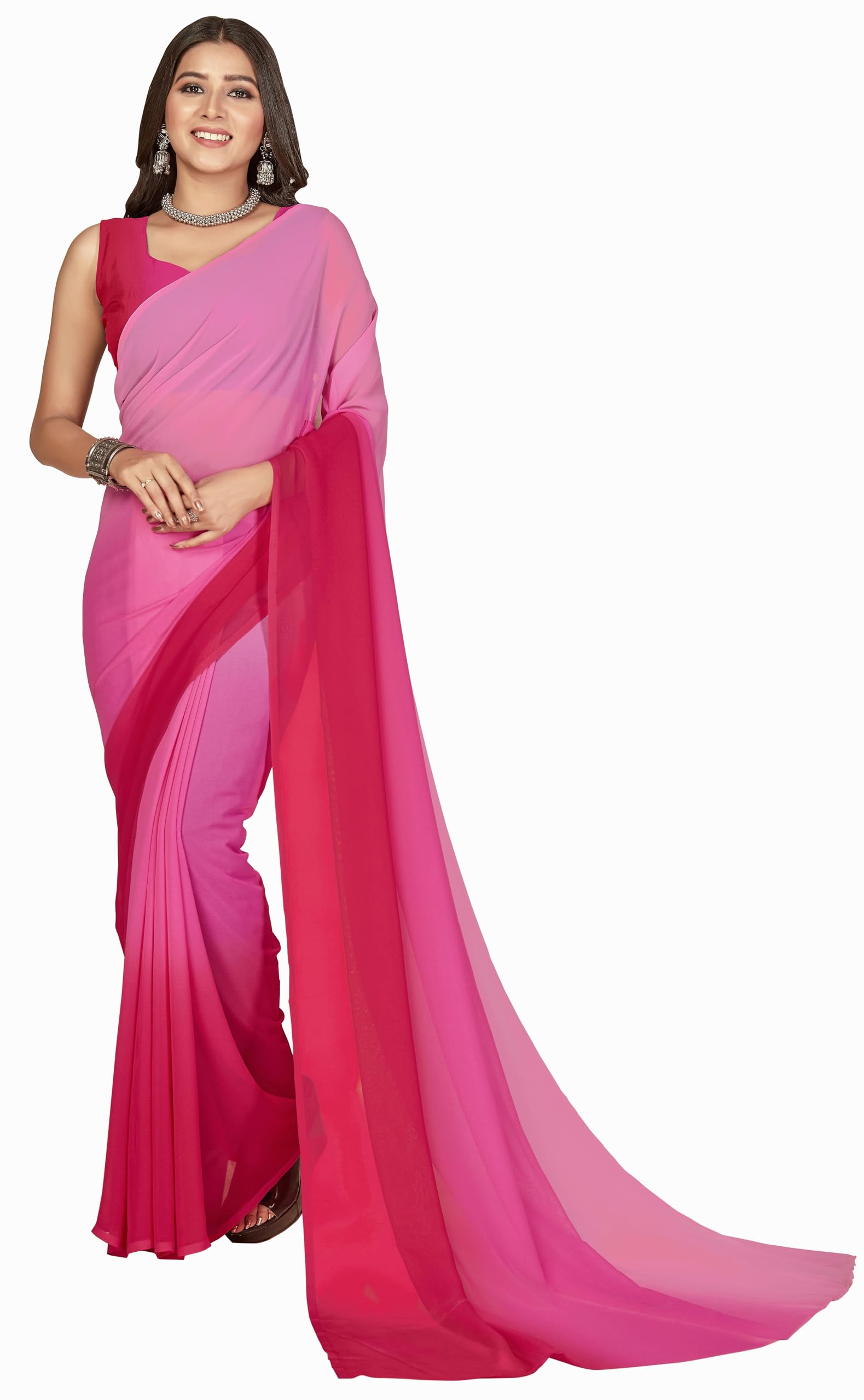 kashvi Double Shaded Georgette Saree with Unstitched Blouse-NW_FF_PD6466_1-picture-10