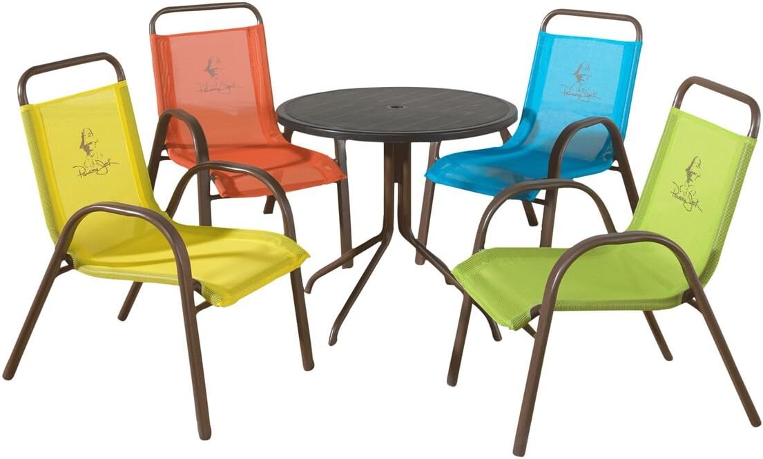 Panama Jack Kids PJK-1001-ESP-5P Outdoor Dining Set (5 Piece), 18" x 20" x 20", Multicolor