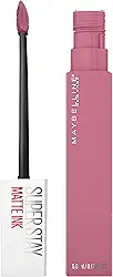 Maybelline SuperStay Matte Ink Batom Líquido Matte Longa Duração 16H com Aplicador Preciso, Não Transfere e Cor Intensa, Acabamento Matte Confortável, Cor 180 Revolutionary Rosa Malva, 5ml