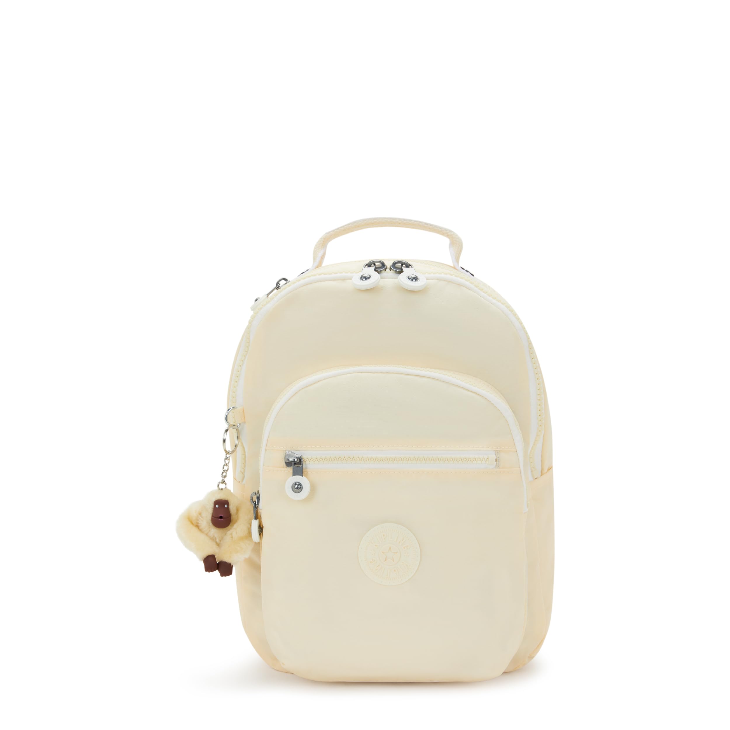 Kipling Seoul - Zaino Piccolo Con Stampa Per Tablet, Narciso Pallido, 10" L X 13.75" H X 6.25" D, Kipling Piccolo Zaino Seoul Da Donna-image