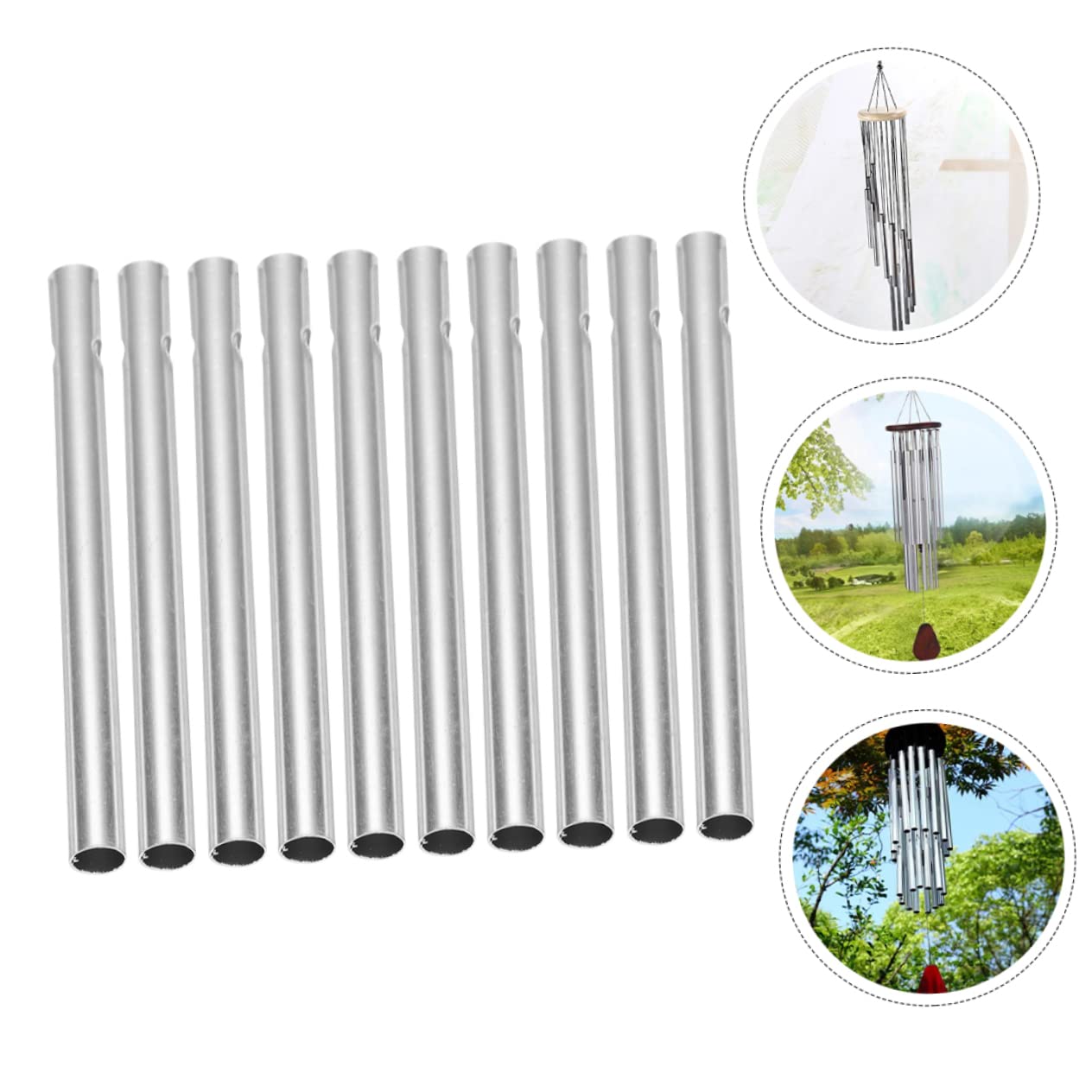 Lot De 150 Tubes De Carillon à Vent En Aluminium, 8 Cm, Coloris Aléatoire, Pour Bricolage Et Décoration Sonore