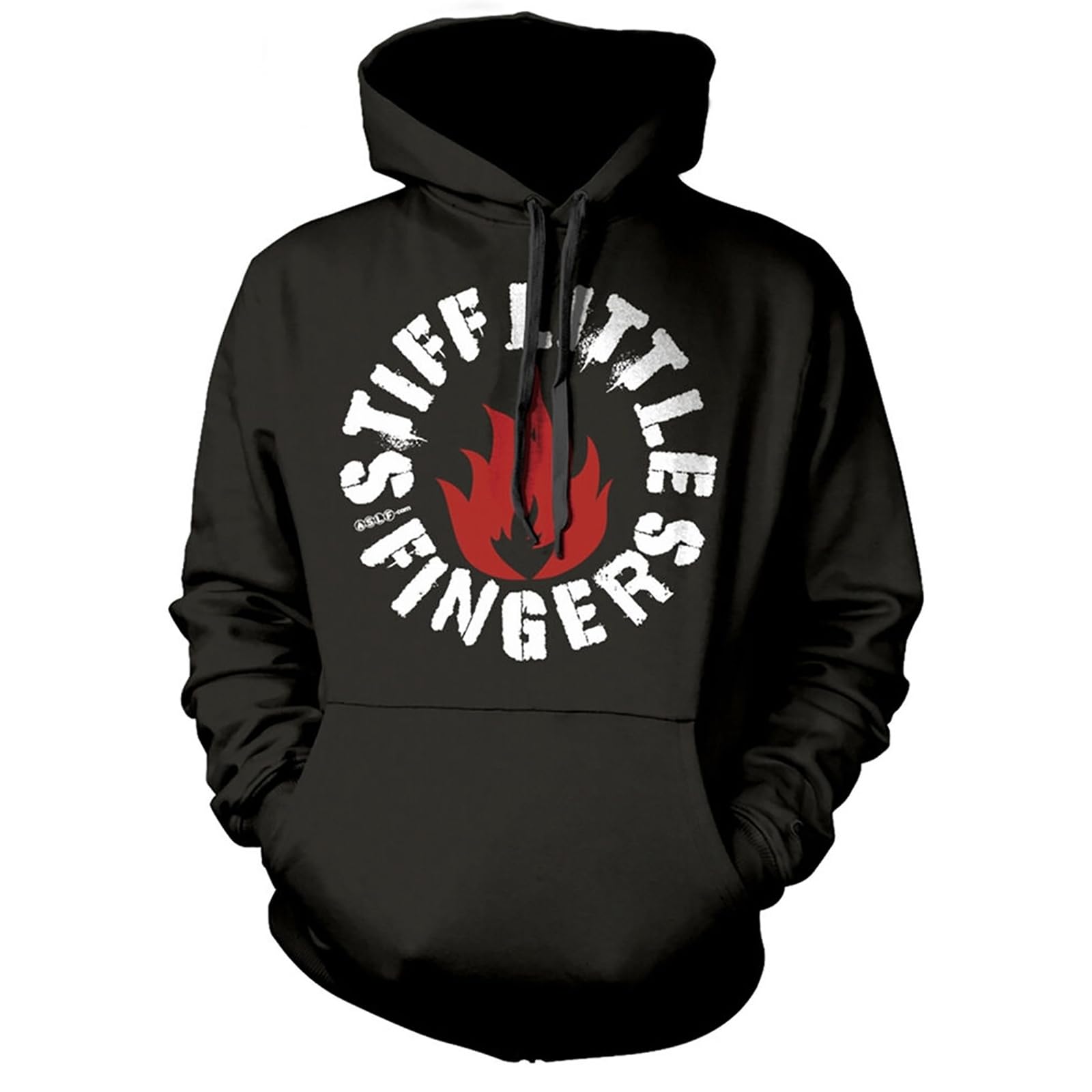 BASLIL TOAST brunch Men Long Sleeve Printed Hoodies Stiff Little Fingers Hoody Sweatershirt Black L