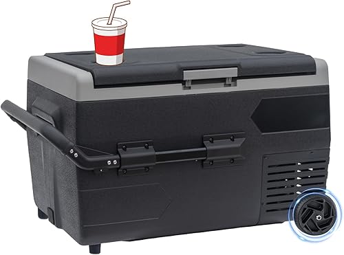 Smad Enfriador eléctrico, refrigerador de 12 voltios, enfriador de compresor de 53QT (50L) 12V -4 ~ 50?, refrigerador de 12 V 12/24 V CC, congelador