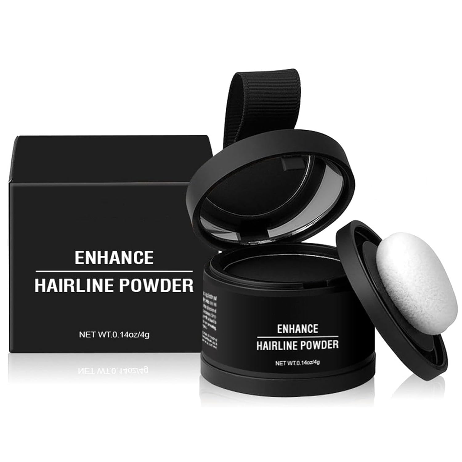Magic Root Cover Up, Enhance Hairline Powder - Instantly Conceals Thinning Hair (Black, 1)