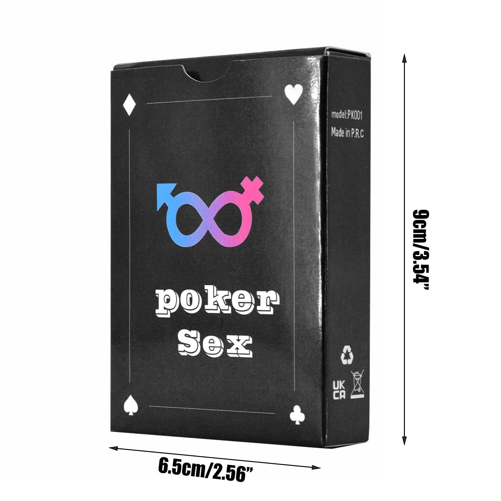 Regali di San Valentino Coppie Adulti Poker Gioco Poker Camera Da Letto Giochi Notturni Regalo per Lui & Lei BZa382 (Nero, Taglia Unica)