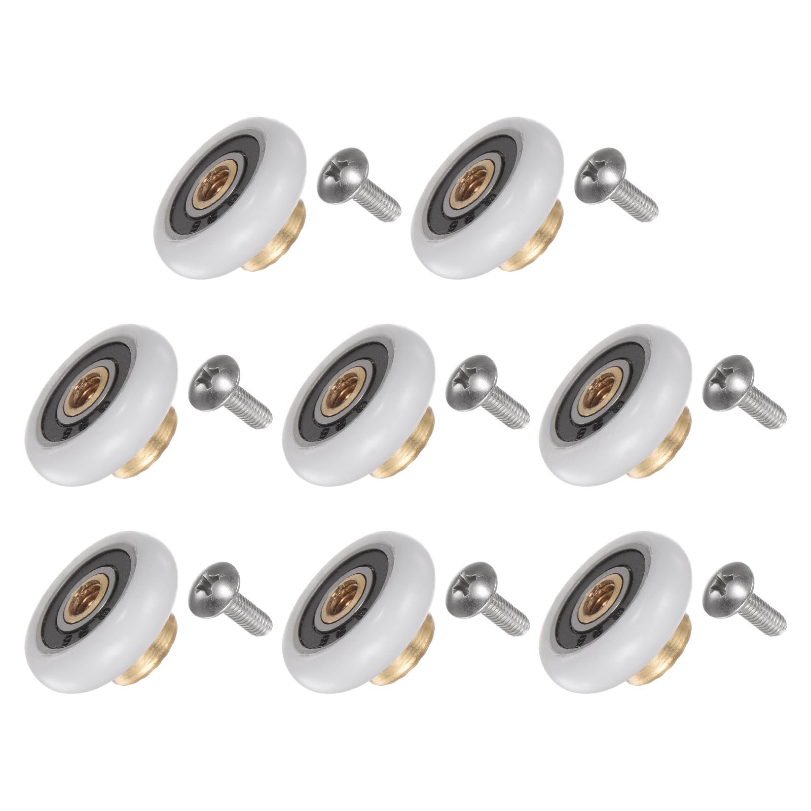 Set 6 Rotelle Per Porte Doccia – Diametro 29 Mm, Adatte A Vetri Da 4-6 Mm, Bianco