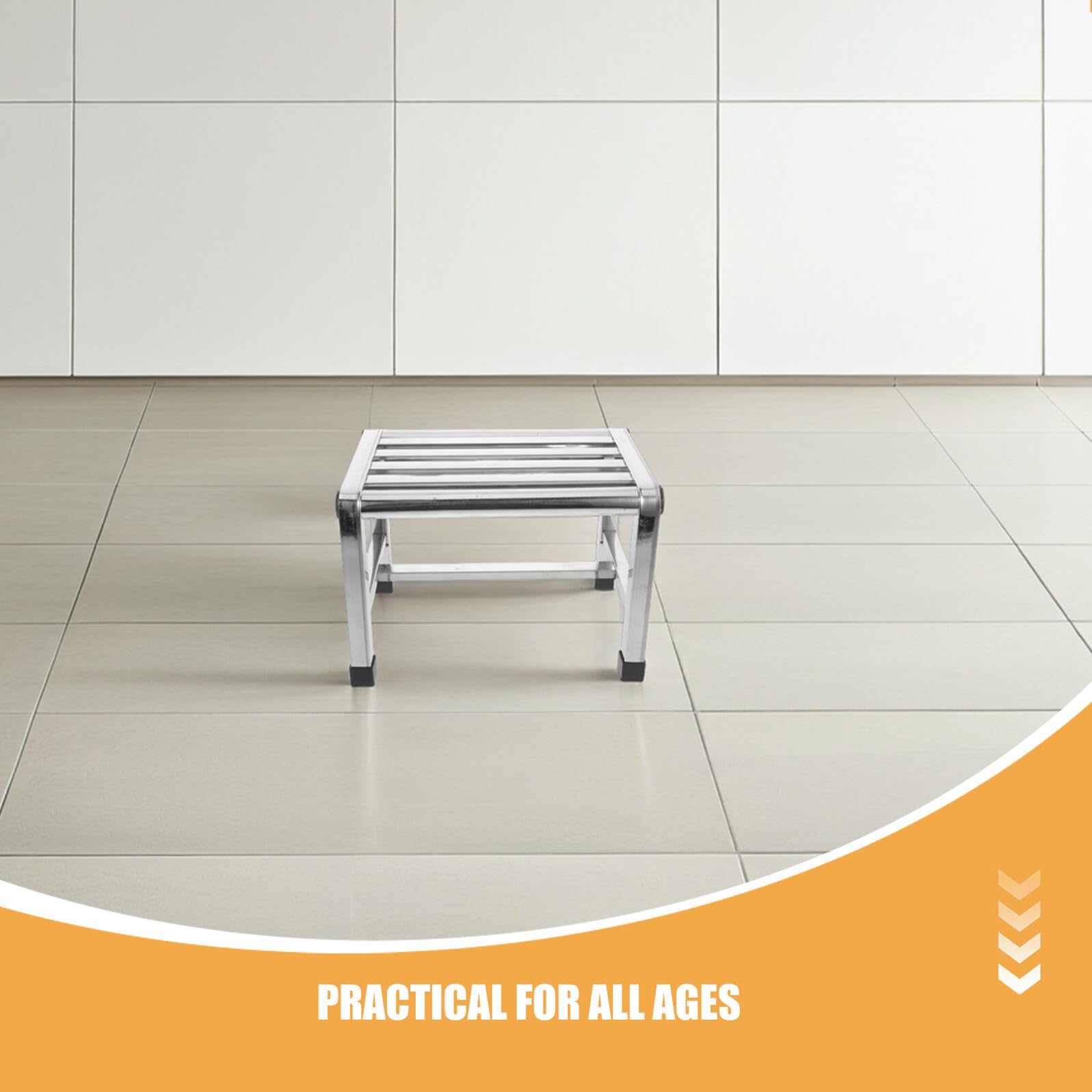 Banco Ducha de Acero Inoxidable Compacto y Portátil para Ducha Interior, Resistente al Agua Espacio, Adecuado para Adultos y Personas Mayores