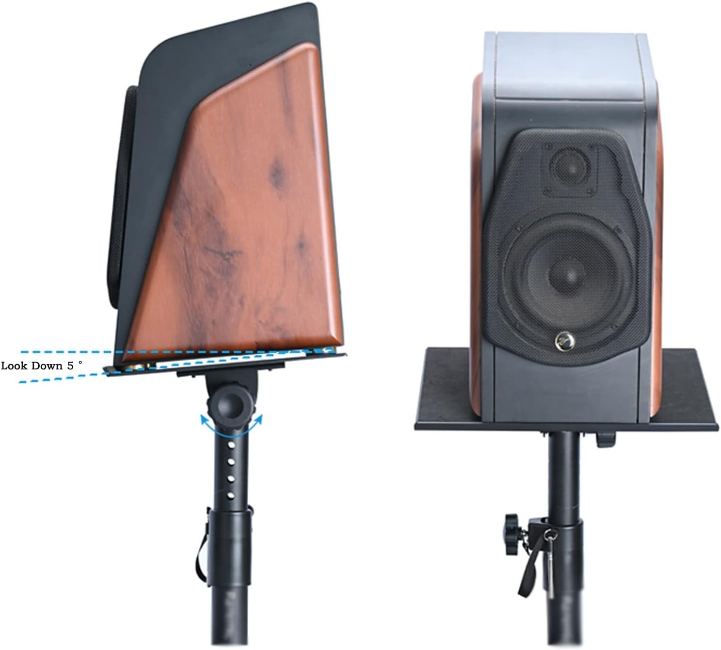 Speaker Stand Speaker Bracket Desktop Speaker Bracket 0-15° Fine-Tuning Angle Home Monitor Speaker Bracket Media Stand Audio-Video Shelving (Color : A)