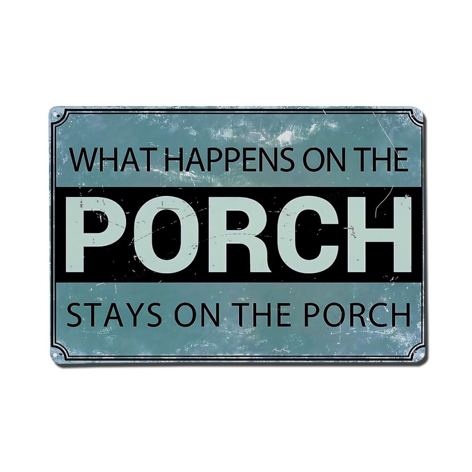 Jdfenggu Vintage What Happens On The Porch Stays On The P_1iajw Retro Metal Tin Sign, Metal Poster For Bar, Home, Man Cave, Kitchen, Laundry Room Art Decor 8X12 Inch