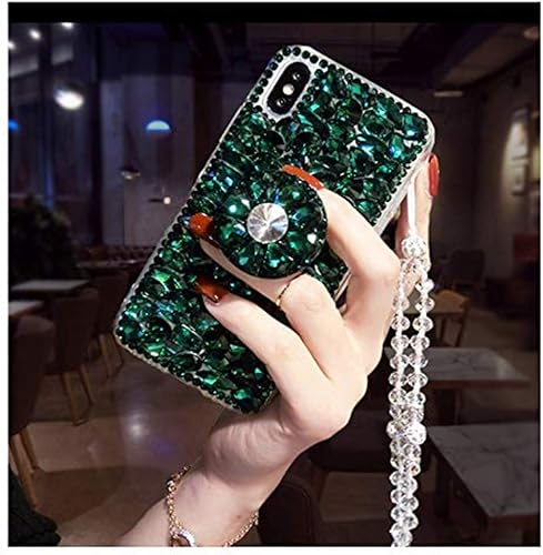 Miniatura 1 de Funda con función atril de diamantes para Moto X4, hecha a mano en 3D, con piedras brillantes, con correa de cristal, para Motorola Moto X4 de 5.2