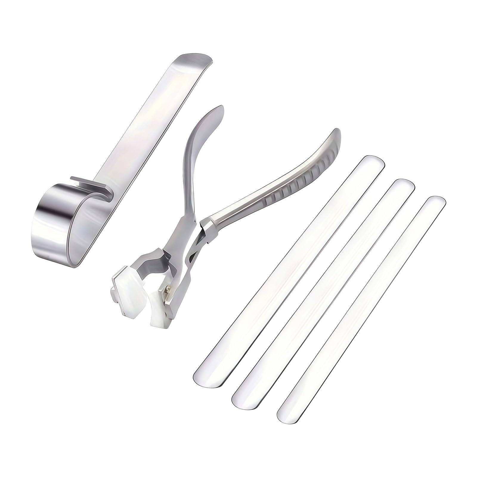 Bending Jig Set Stainless Steel 5-Piece Forming Tools with Nylon Jaw Pliers and 3 Shaping Rods for Manual Reshaping Tasks Open Resizing Manual Jewelry Tool Jewelry Makers