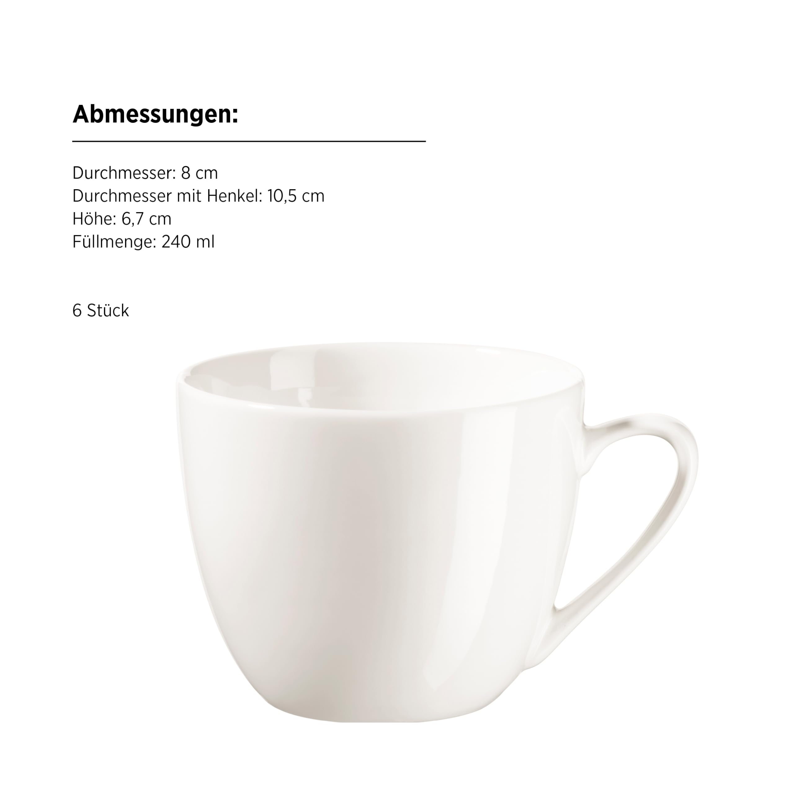 MÄSER 934105 Serie Belmira, klassisches Kaffeeservice für 6 Personen, 18-teiliges Kaffeegeschirr, zeitlos, elegant, filigran, Porzellan, weiß