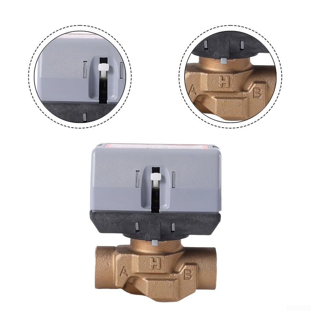 Valvola a sfera elettrica VC6013 con corpo in bronzo per la gestione del flusso d'acqua in sistemi di raffreddamento di riscaldamento e acqua domestica (DN25)