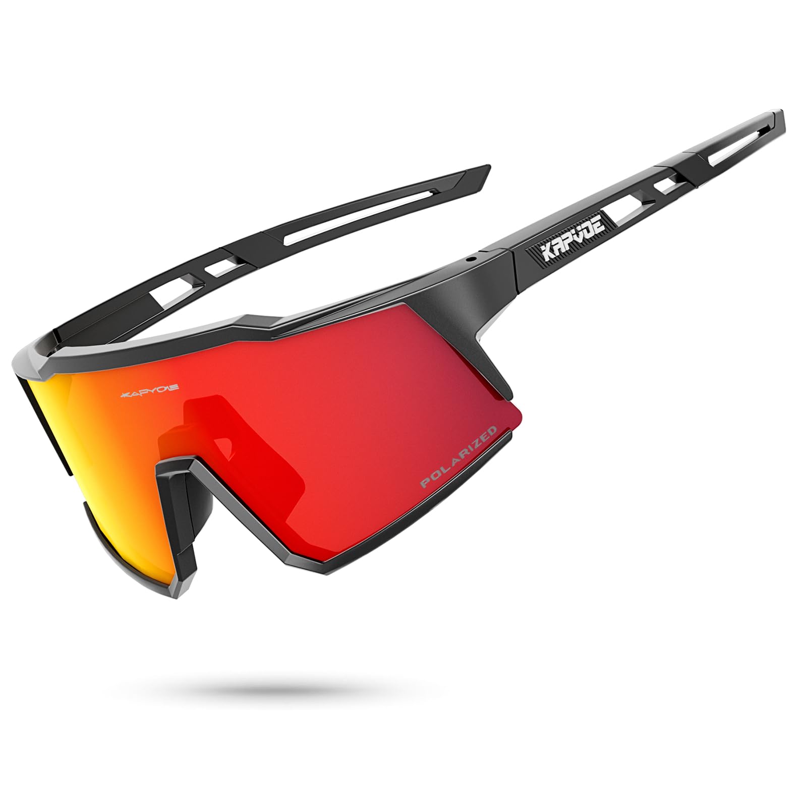 KAPVOE Gafas de Ciclismo Polarizadas con 1 Lente O 4 Lentes Intercambiables TR90 Gafas de Sol Deportivas Mujeres Hombres