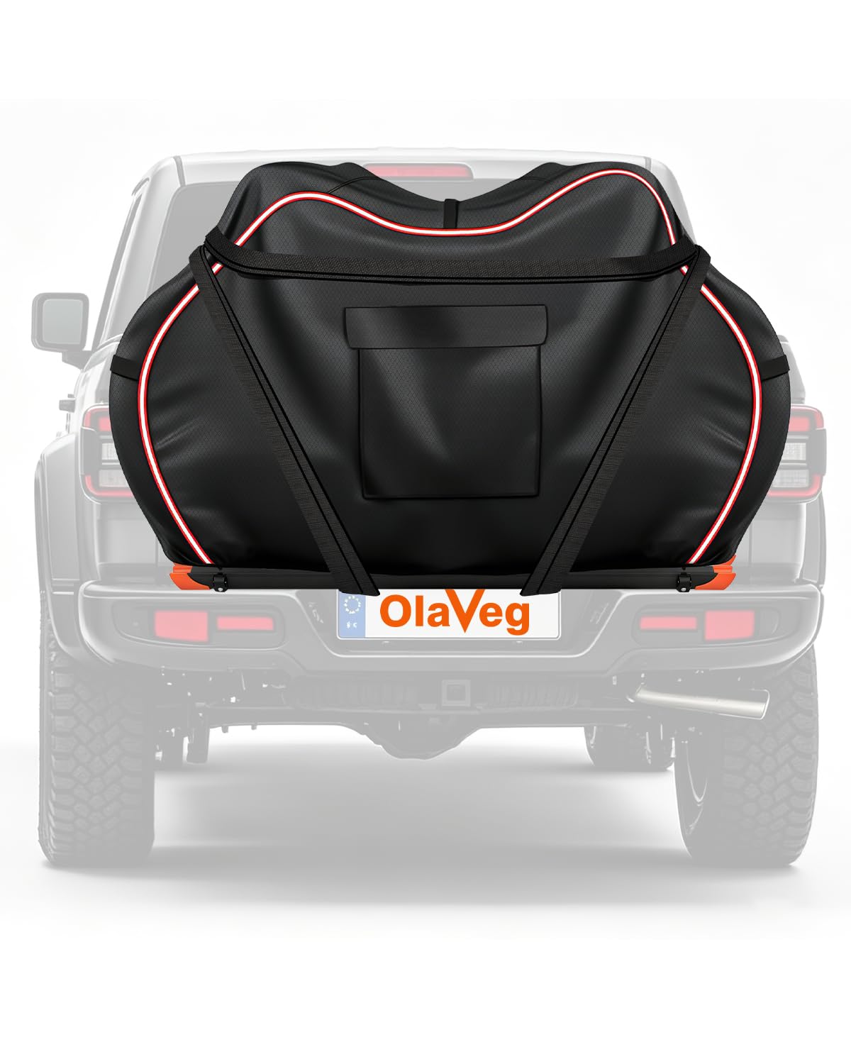 600D série Housse de Vélo pour 2 Vélos avec Fente Arrière | Imperméable, pour le transport, compatible avec les porte-vélos arrière de voiture