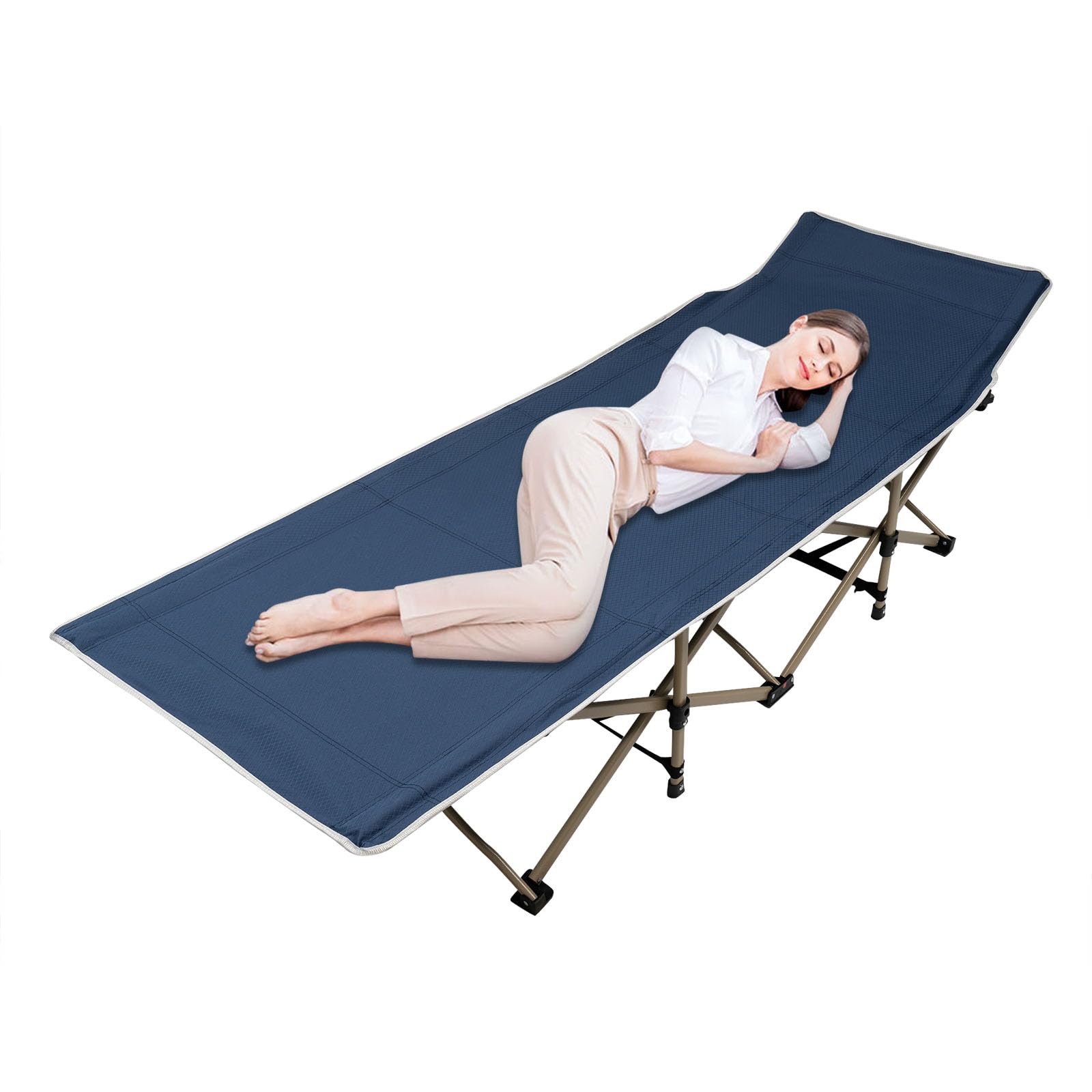 SuhoFutus Lit de camp pliable avec sac de rangement, lit de camp en tissu Oxford stable