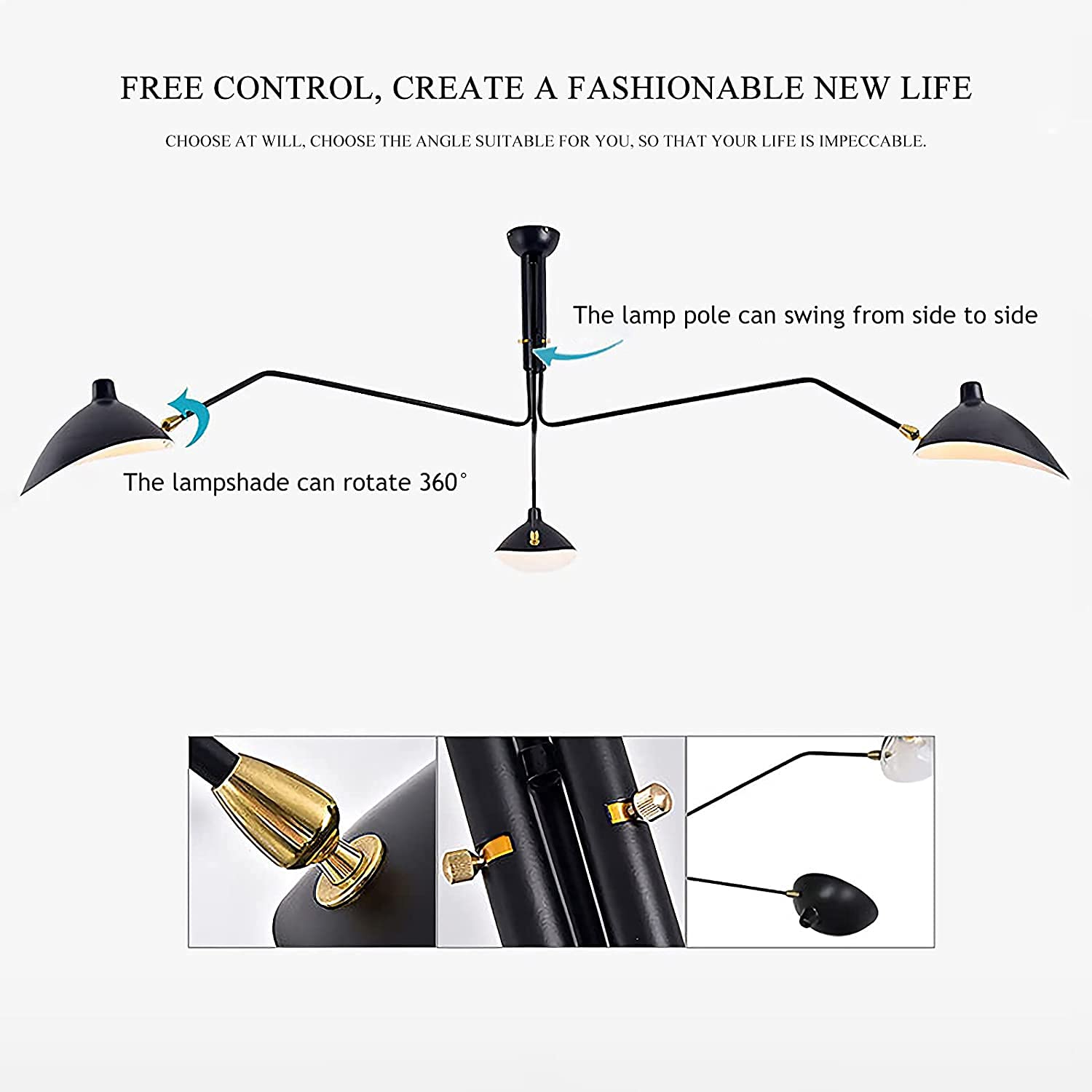 Lámpara colgante Moderna Ajustable de Hierro forjado Negro, accesorio de iluminación de techo para restaurante, pasillo, dormitorio, casa de Campo.