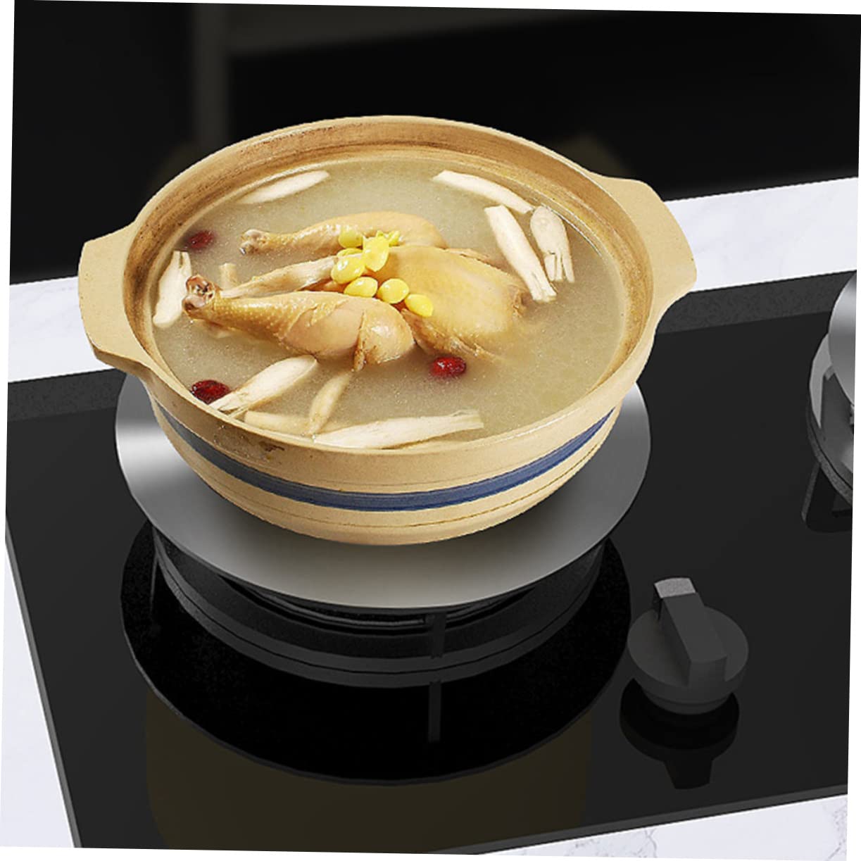 MOLUCKFU Induction Hot Plate Heat Conduction Induction Cooker Heater Plate Stainless Steel