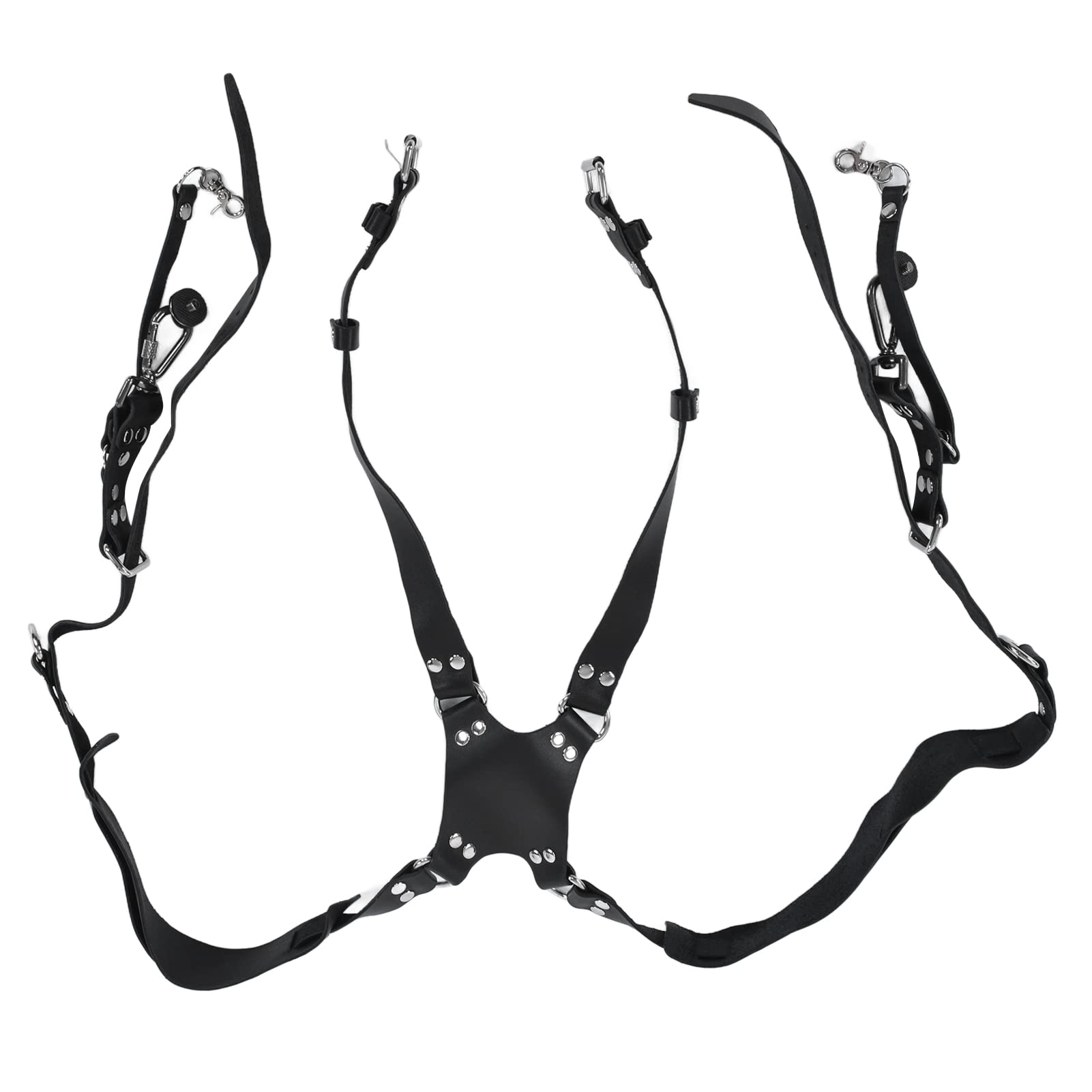 Correa para Cámara Arnés de Cuero PU de Doble Hombro para Accesorios de Fotografía Al Aire Libre, Cómodo, Duradero, Adecuado para Cámaras SLR, 1 Unidad