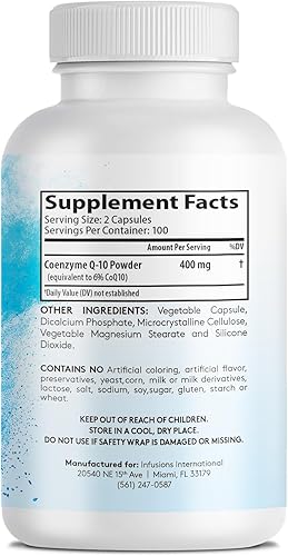 Miniatura 2 de Infusiones Pure Extra Strength CoQ10 400 mg 400 cápsulas de alta absorción, sin gluten, sin OMG, paquete de 2