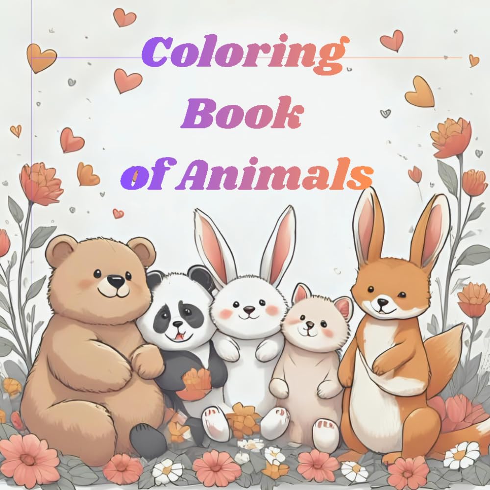 Kawaii Animals Coloring Book: Super Cute Pages of Pandas, Foxes, and Forest Friends for Relaxation and Joy