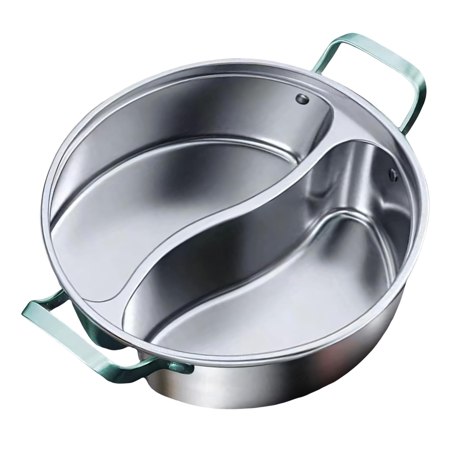 Pentole calde divise robuste senza rivestimento per cucinare su pentole di riunione di famiglia di induzione