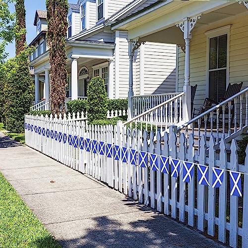 Image of AhfuLife 33 Ft Scottish String Flags Banner for World Cup Decorations 2026, 30 Pcs Mini Scotland String Flags - Double Sided for St. Andrew's Day Football Events Party Garden Decor (5.5x8.3 Inch)