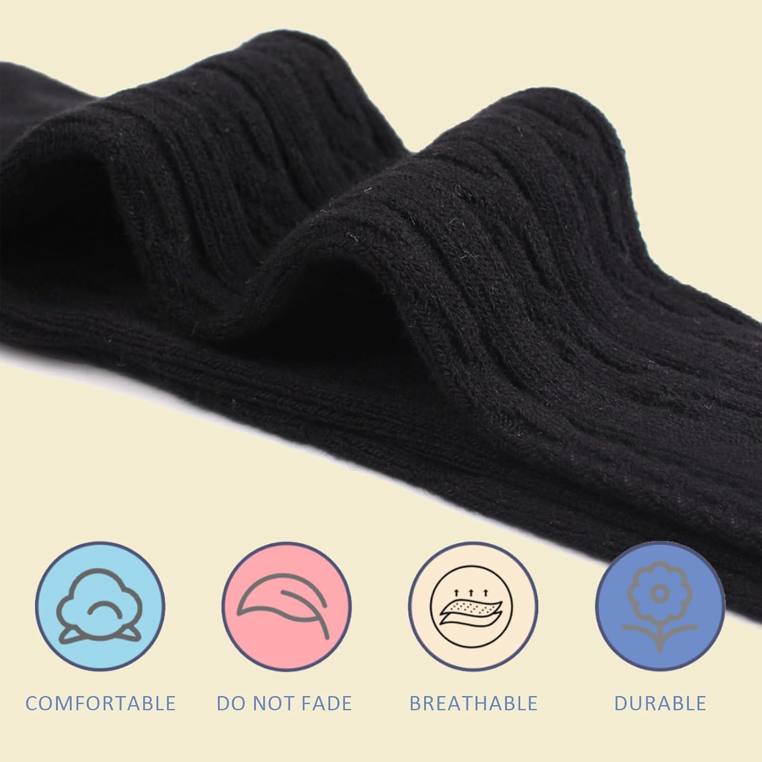 PESAAT Baby Girls Tights Cotton Infant Pantyhose Twist Toddler Tight for Girl Cable Knit Leggings 0-6 Years - Image 4