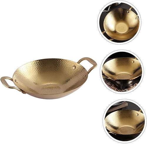 Miniatura 9 de Olla de alcohol de acero al carbono wok sartén cocina olla cocina de acero inoxidable cacerola cubierta olla al aire libre wok acero inoxidable olla