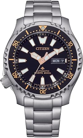 CITIZEN Mens Automatic Pro Master Marine Watch Silver/Black with Interchangeable Strap NY0160-66EE, Bracelet, Bracelet, Bracelet