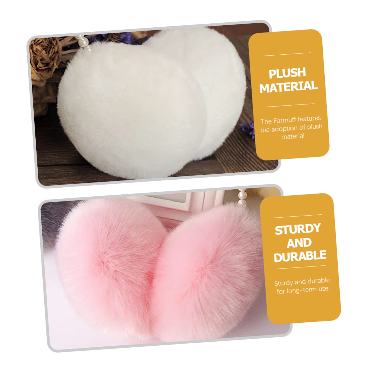 SOIMISS 4pezzi Paraorecchie Peluche Colorati Protezione Invernale Per Orecchie Accessorio Caldo e Carino Per Attività All Aperto Adatto Per Adulti