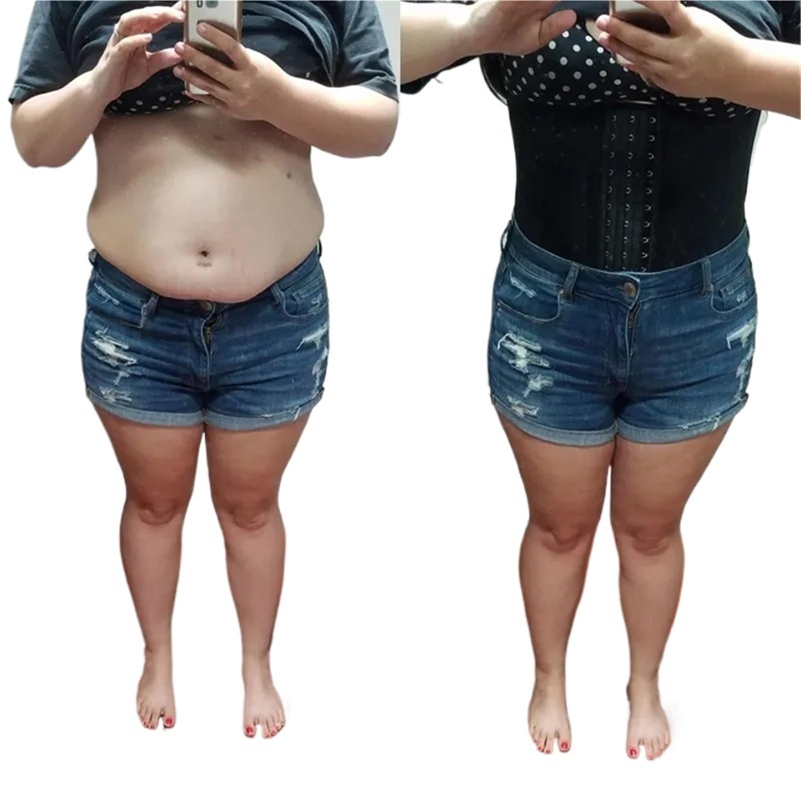 Fajas Reductoras Mujer Faja Moldeadora de Cintura, Pantalones Cortos de Doble compresión, Control de Abdomen, Faja Adelgazante, cinturón modelador de Abdomen Plano(Skin,XS)